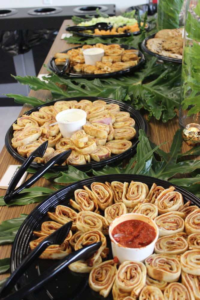 The link’s membership appreciation event features trays of hors d’oeuvres.